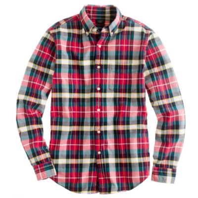 Oxford plaid shirt in holiday red   Oxford Plaid Shirts   Mens shirts 