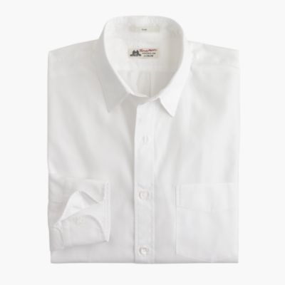 Slim washed Thomas Mason® fabric point collar shirt in Chappie stripe 