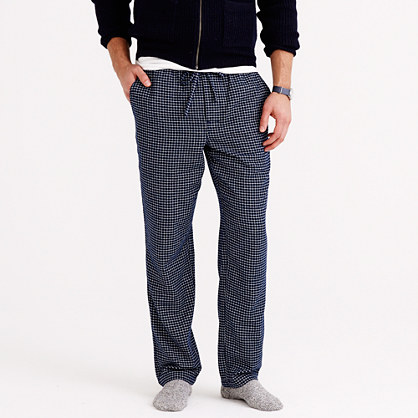 Flannel pajama pant in check : lounge pants | J.Crew
