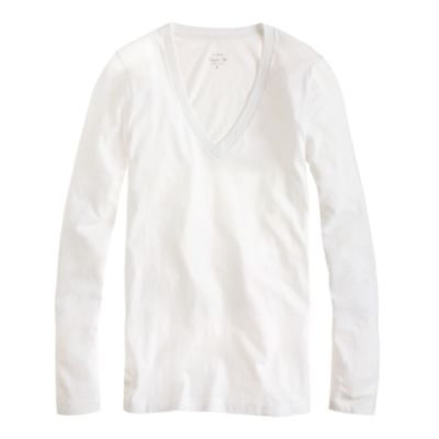 Tissue long sleeve V neck tee $32.50