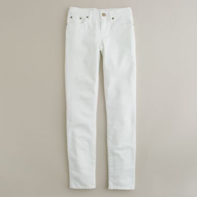 Ankle stretch toothpick jean in white denim