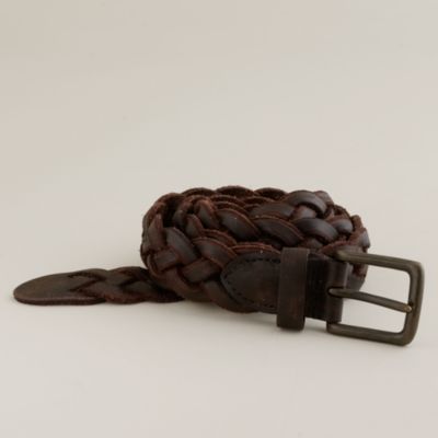 Braided leather belt   belts   Mens accessories   J.Crew