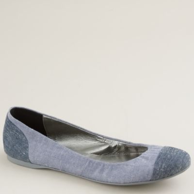 Blue jean ballet flats   ballets   Womens shoes   J.Crew