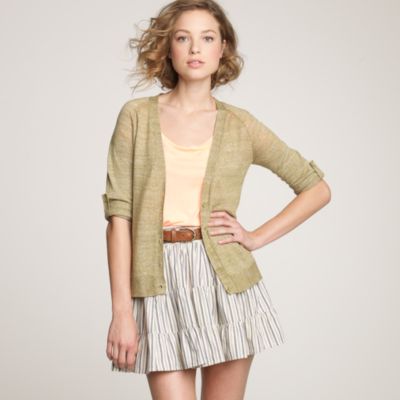 Merino linen cardigan   cardigans   Womens sweaters   J.Crew