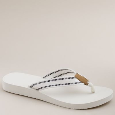 Pickstitch flip flops   flip flops   Womens shoes   J.Crew