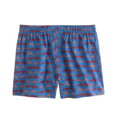 Lobster print boxers : woven boxers | J.Crew