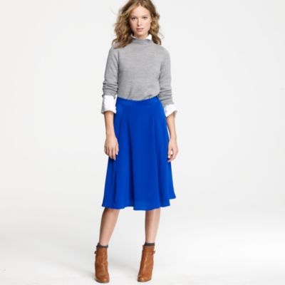 Liquid silk skirt   solids   Womens skirts   J.Crew