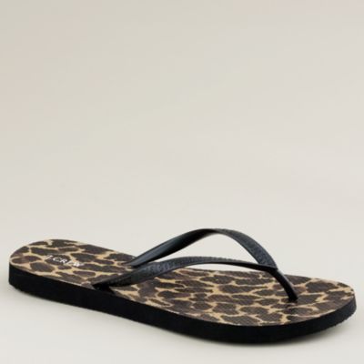 Leopard print flip flops   flip flops   Womens shoes   J.Crew