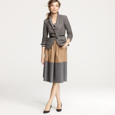 Two tone circle skirt   A line/Full   Womens skirts   J.Crew