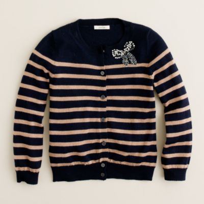 Girls brilliant bow cardigan   wool blend   Girls sweaters   J.Crew