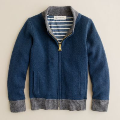 Boys lambswool bomber jacket   wool   Boys sweaters   J.Crew