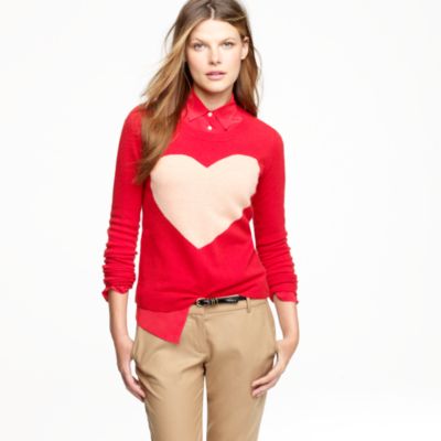 Heart me sweater   crewnecks & boatnecks   Womens sweaters   J.Crew