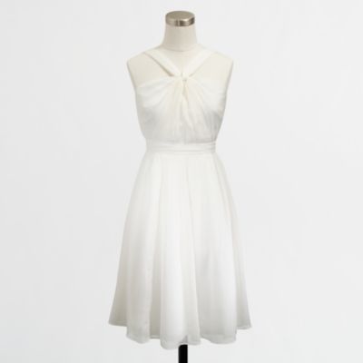 Factory pleated halter dress in poly : Special Occasion | J.Crew Factory