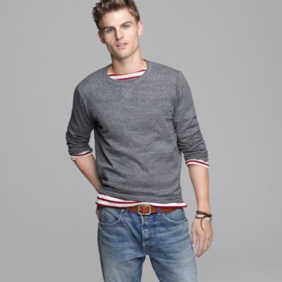 Heathered cotton sweatshirt sweater   cotton   Mens sweaters   J.Crew