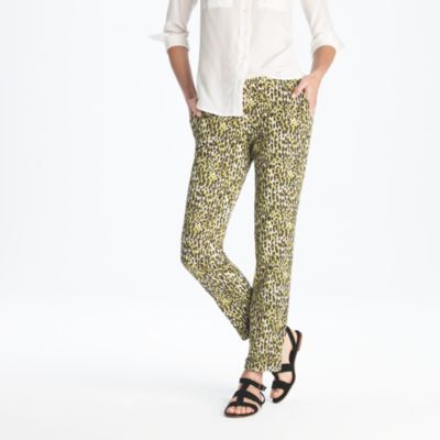 Café capri in abstract leopard   Cafe Capri   Womens pants   J.Crew