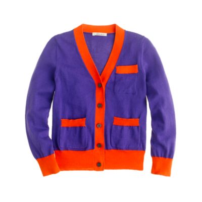 Girls colorblock cardigan   cotton   Girls sweaters   J.Crew