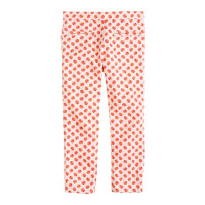 Girls side zip café capri in apple bobbing $68.00 