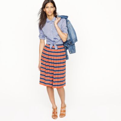 Gondola stripe skirt   A line/Full   Womens skirts   J.Crew