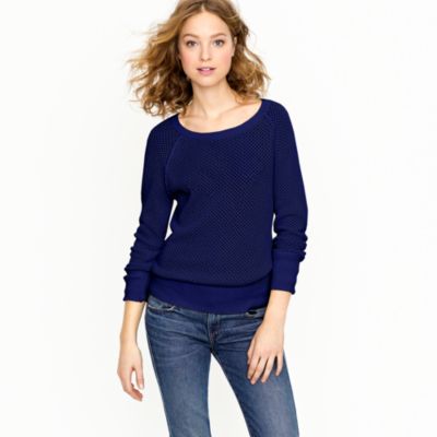 Cotton mesh sweater   crewnecks & boatnecks   Womens sweaters   J 