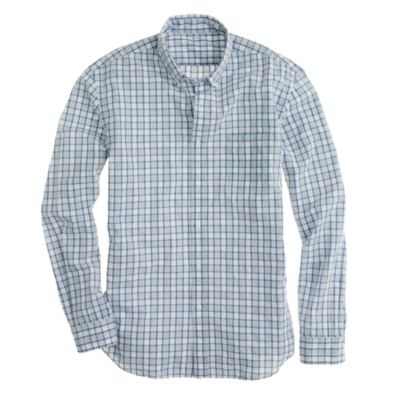 secret wash lightweight shirt in blue check $ 64 50