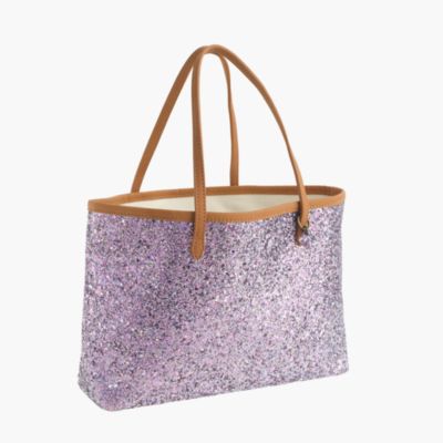 Girls' glitter tote