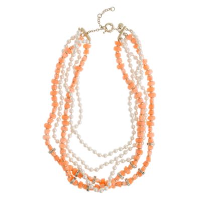 Pearl and coral necklace   necklaces   Womens jewelry   J.Crew