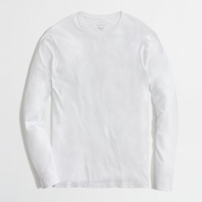Factory long-sleeve washed crewneck tee : Washed Tees | J.Crew Factory