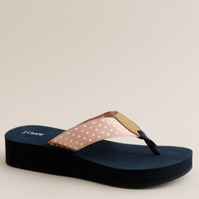 Grosgrain wedge flip flops   sale   Womens shoes   J.Crew