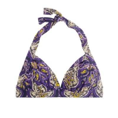 Marrakech paisley ruched halter top   patterns & prints   Womens swim 