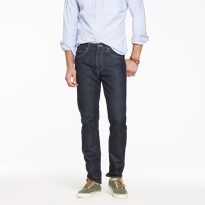 Wallace & Barnes slim fit jean in rinse wash $248.00