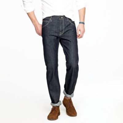 Wallace & Barnes slim fit jean in rinse wash $248.00