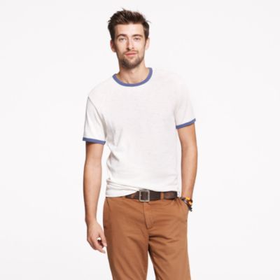 Wallace & Barnes 16/20s solid ringer tee $42.00