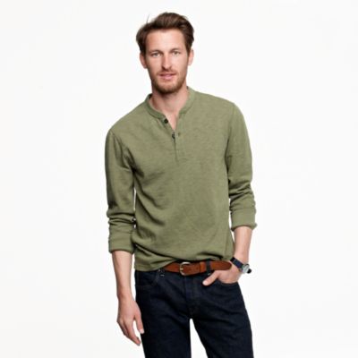 Wallace & Barnes 16/20s heavyweight henley in slim fit $58.00 [see 