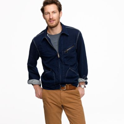 Wallace & Barnes Walker indigo fleece jacket $250.00