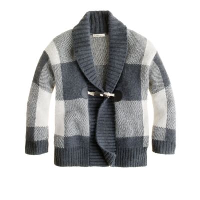 Girls buffalo check jacket   wool blend   Girls sweaters   J.Crew