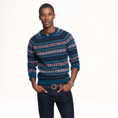 Crew Lambswool Inverness Fair Isle Sweater XS