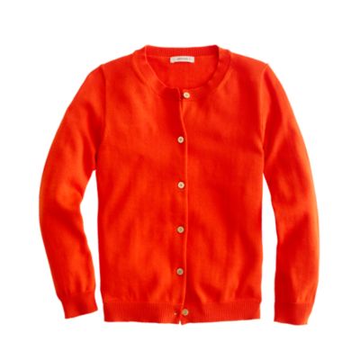 Modern Red Girls gold button Caroline cardigan   cotton   Girls 