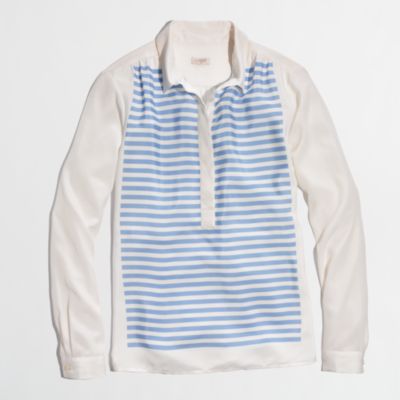 Factory draped scarf-print popover