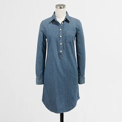 Factory chambray shirtdress