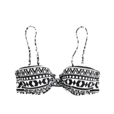 Geometric tiki underwire top