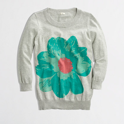 Factory Charley sweater in oversize flower