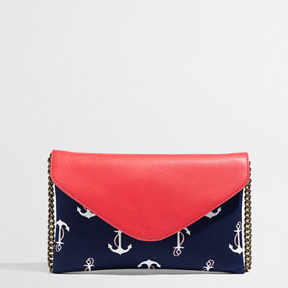 Factory envelope clutch in printed anchor
