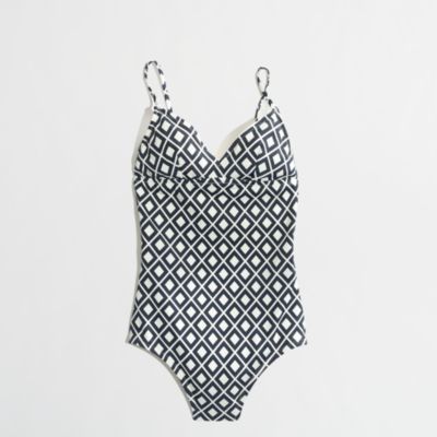 Factory tank in navy diamond