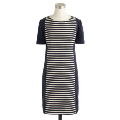Stripe knit shift dress