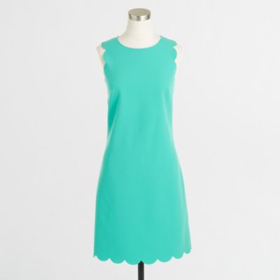 Factory scalloped shift dress