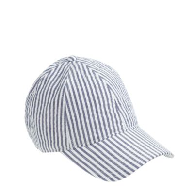 Seersucker baseball cap