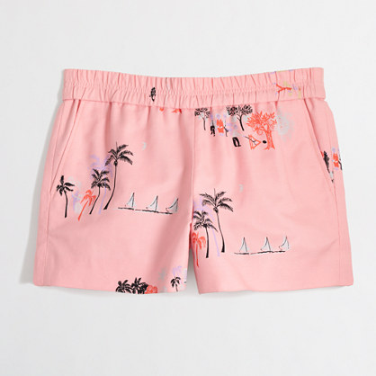 Factory printed pull-on short