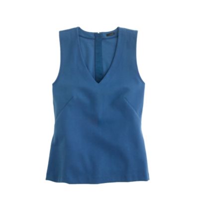 Structured V-neck shell