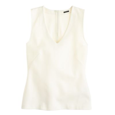 Structured V-neck shell