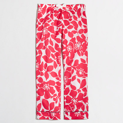 Factory cropped pajama pant in floral